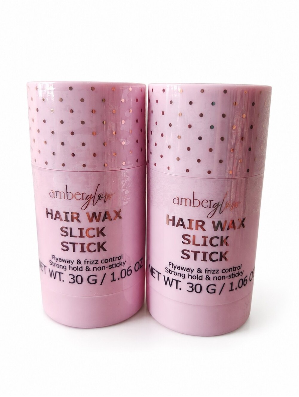 amber glow Hair Wax Slick Sticks Flyaway & Frizz Control Non-Sticky 2-PIECES